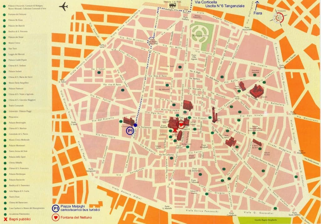 Mappa Bologna tutto ciò che vi serve a portata di mano TFDT