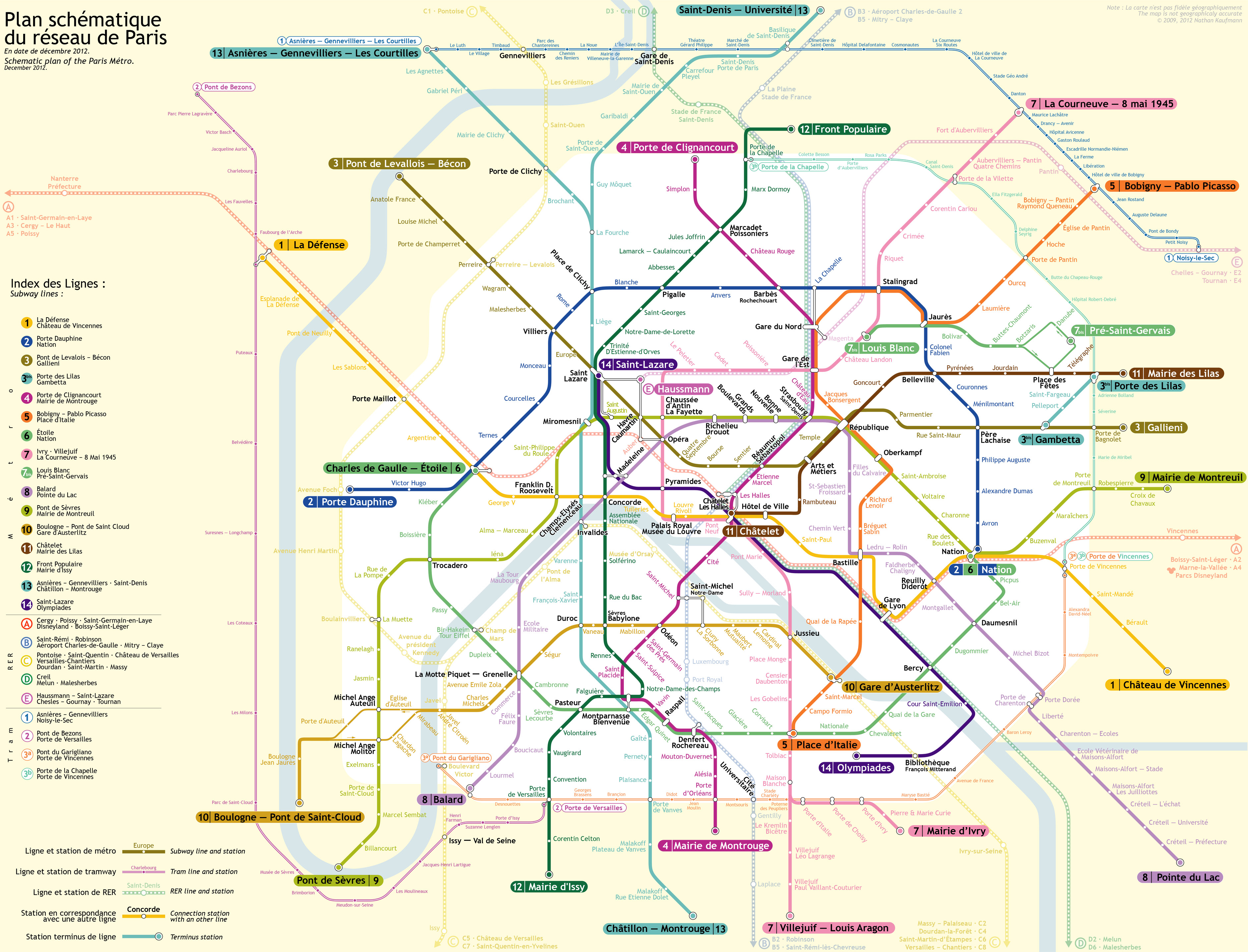 Mappa della Metro di Parigi