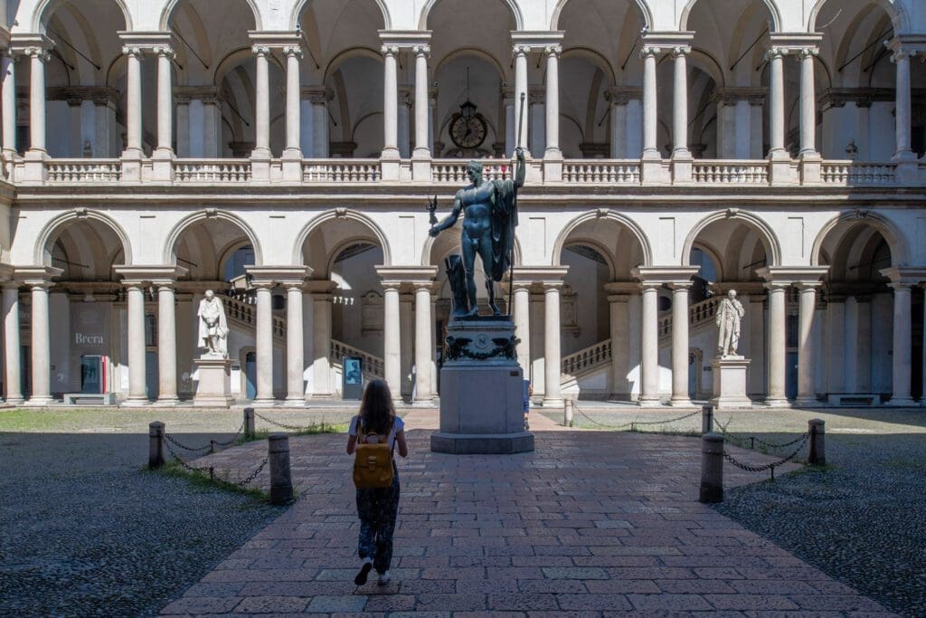 Esterno palazzo che ospita pinacoteca di Brera