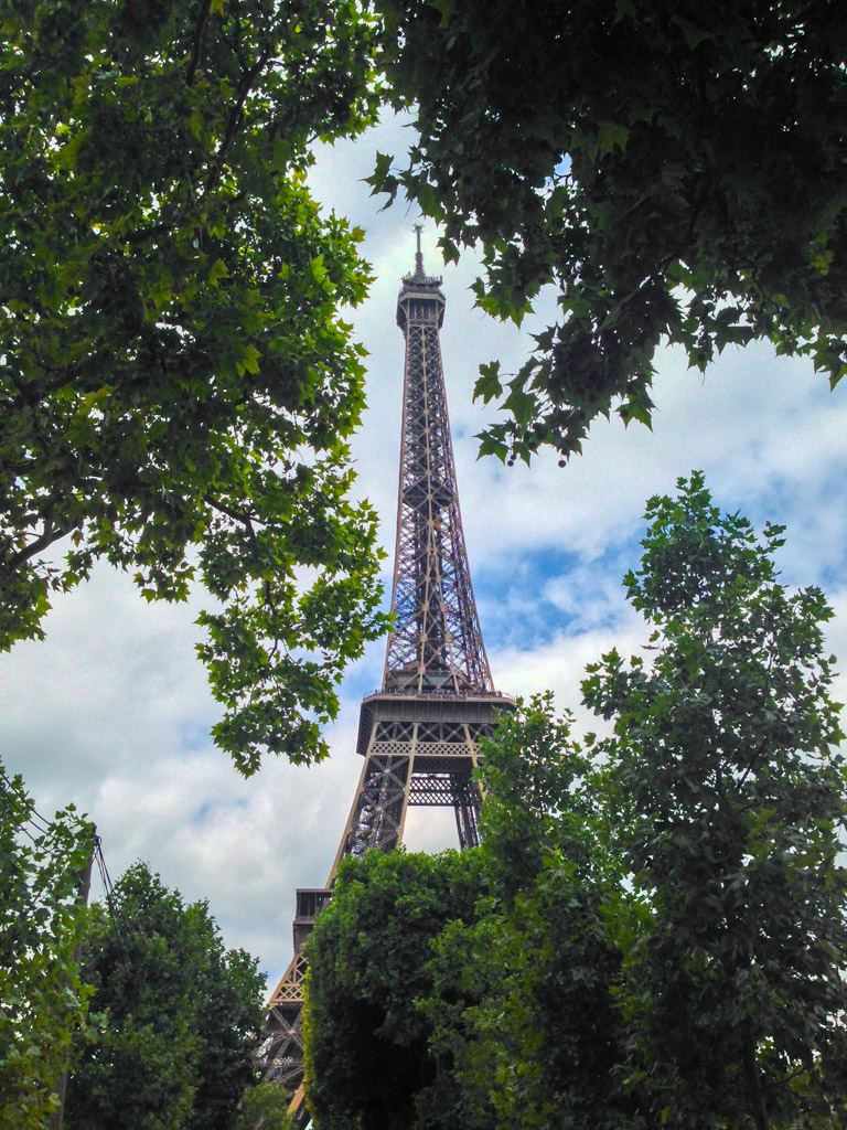 Torre Eiffel tra gli alberi