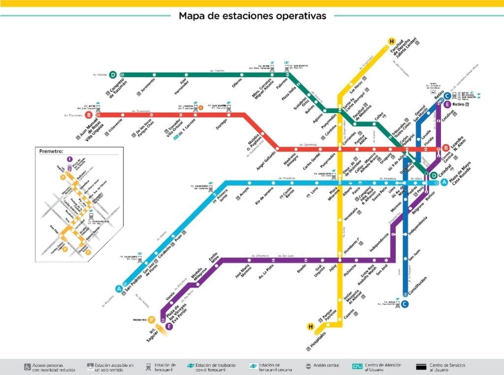mappa metro Buenos Aires