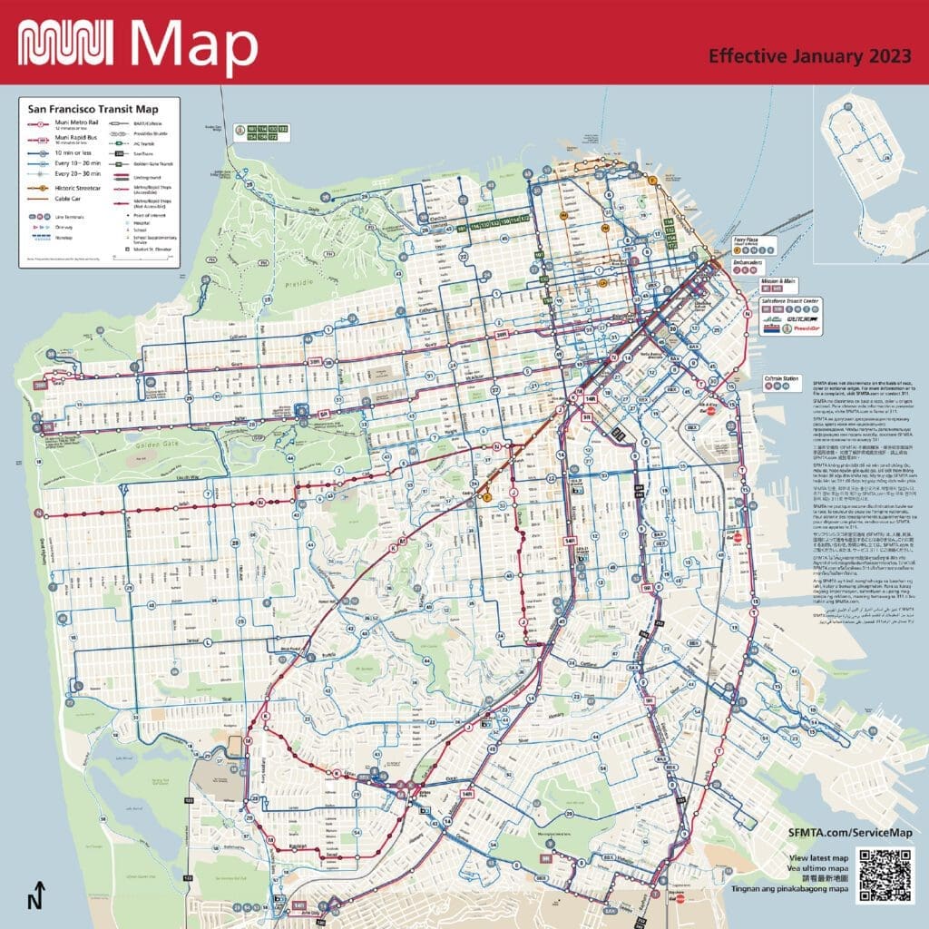 Mappa Metro San Francisco