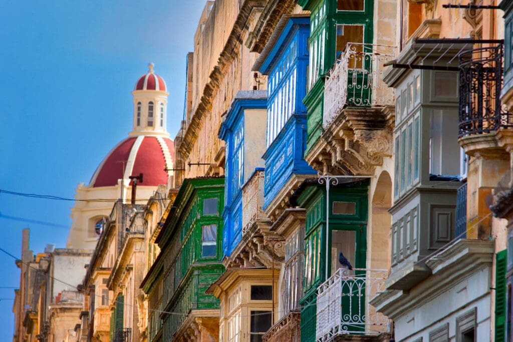 Balconi tipici a La Valletta