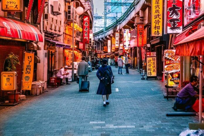 Una tipica strada in Giappone